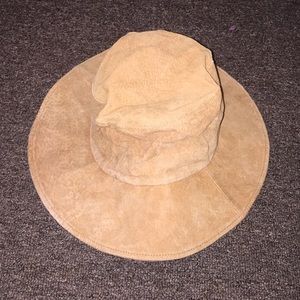 Brown Leather Sun Hat